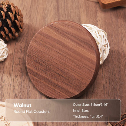 Solid Walnut Wood Coaster | Heat-Resistant Cup Mat