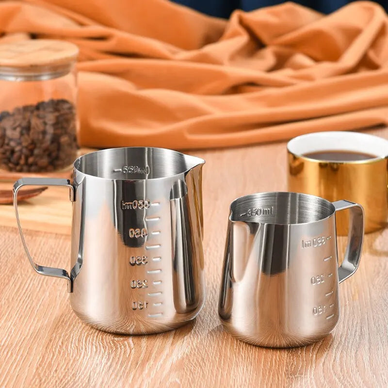 Stainless Steel Milk Frothing Pitcher | Barista Latte Jug