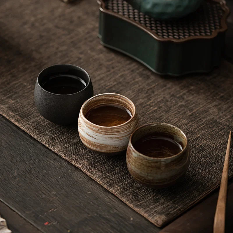 Japanese-Style Pottery Cup |            Rustic Ceramic Craft