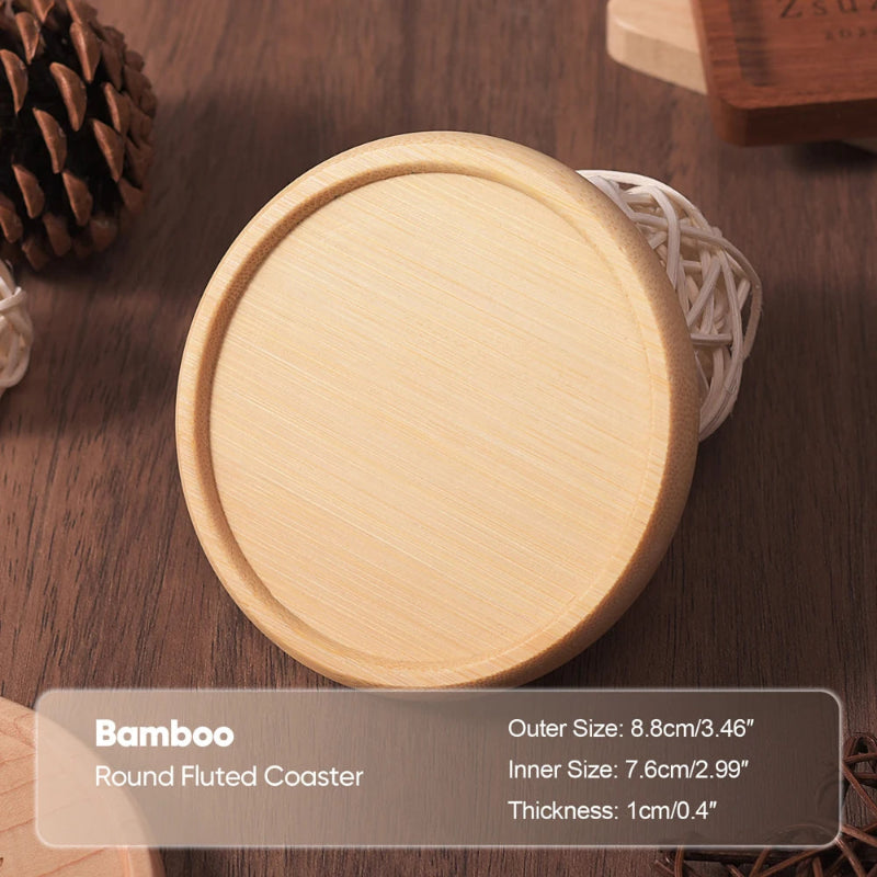 Solid Walnut Wood Coaster | Heat-Resistant Cup Mat