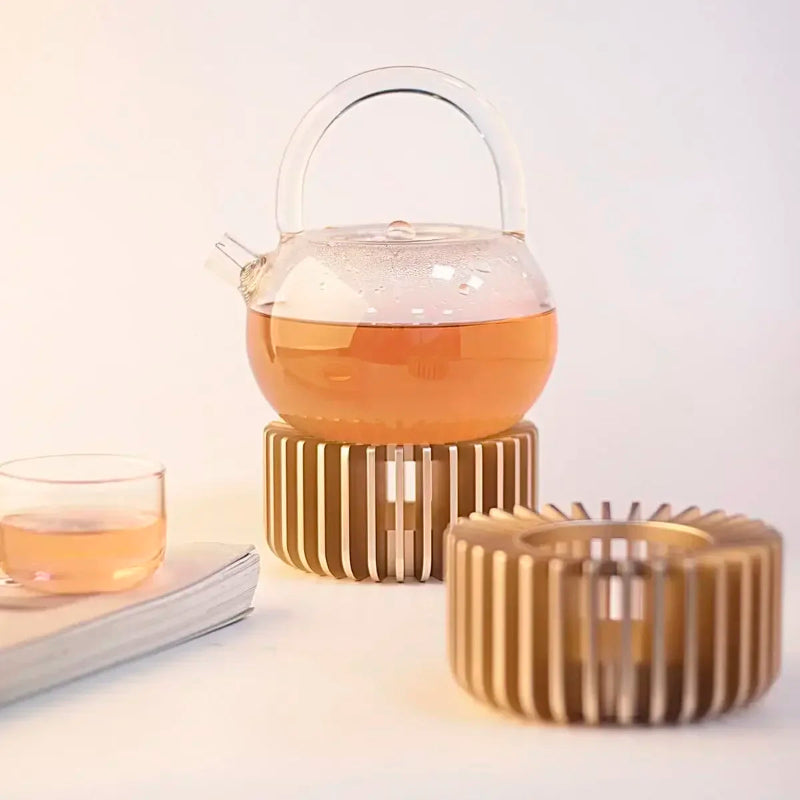 Gold Hollow Teapot Warmer | Elegant Heat Stand