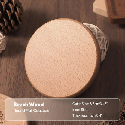 Solid Walnut Wood Coaster | Heat-Resistant Cup Mat