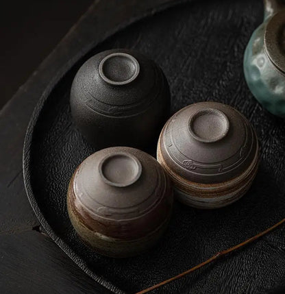 Japanese-Style Pottery Cup |            Rustic Ceramic Craft