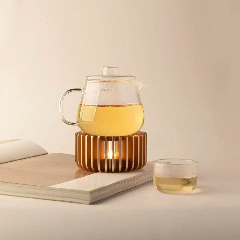 Gold Hollow Teapot Warmer | Elegant Heat Stand