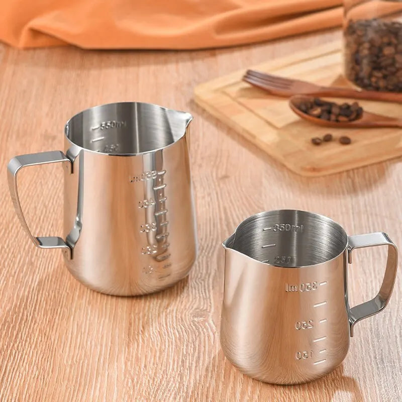 Stainless Steel Milk Frothing Pitcher | Barista Latte Jug