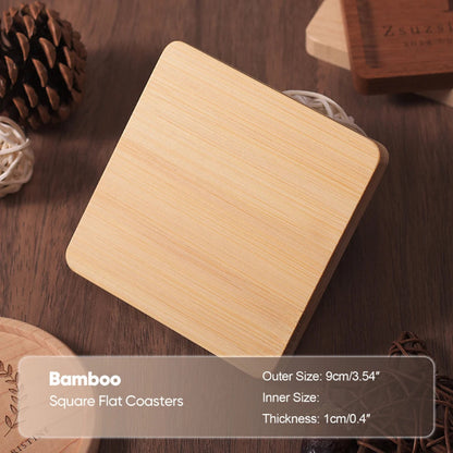 Solid Walnut Wood Coaster | Heat-Resistant Cup Mat