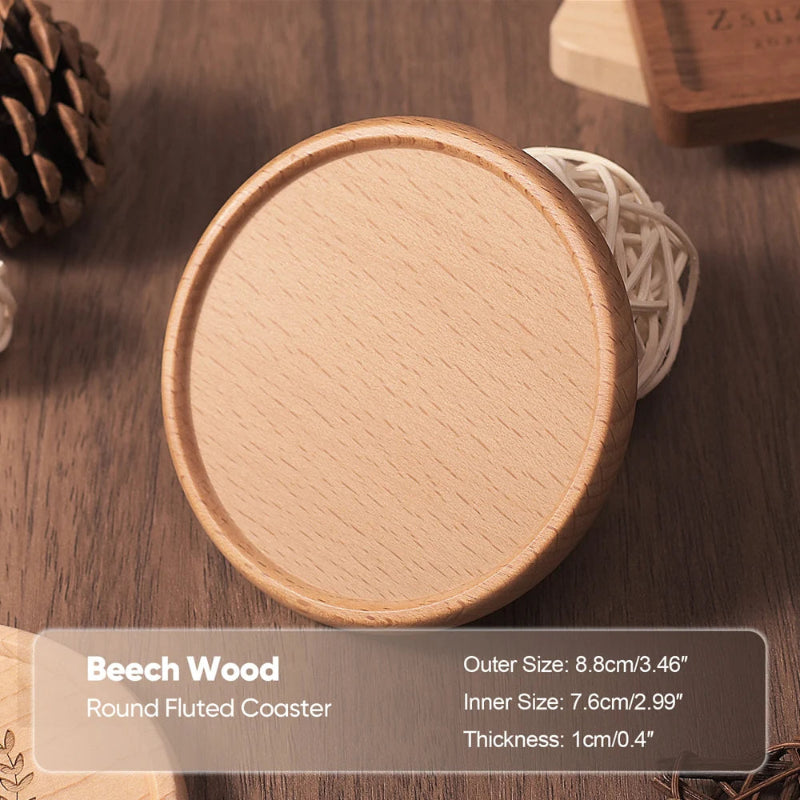 Solid Walnut Wood Coaster | Heat-Resistant Cup Mat