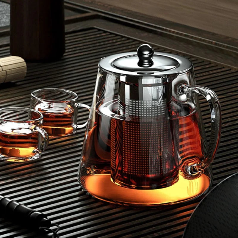 Heat-Resistant Glass Teapot | Stainless Steel Infuser | 500ML