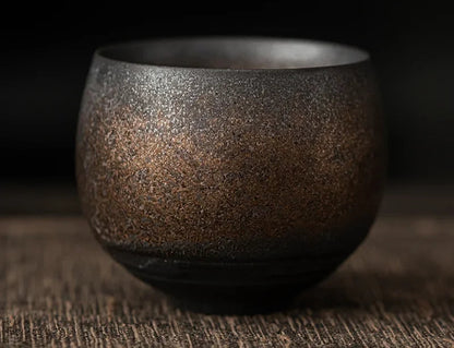 Japanese-Style Pottery Cup |            Rustic Ceramic Craft