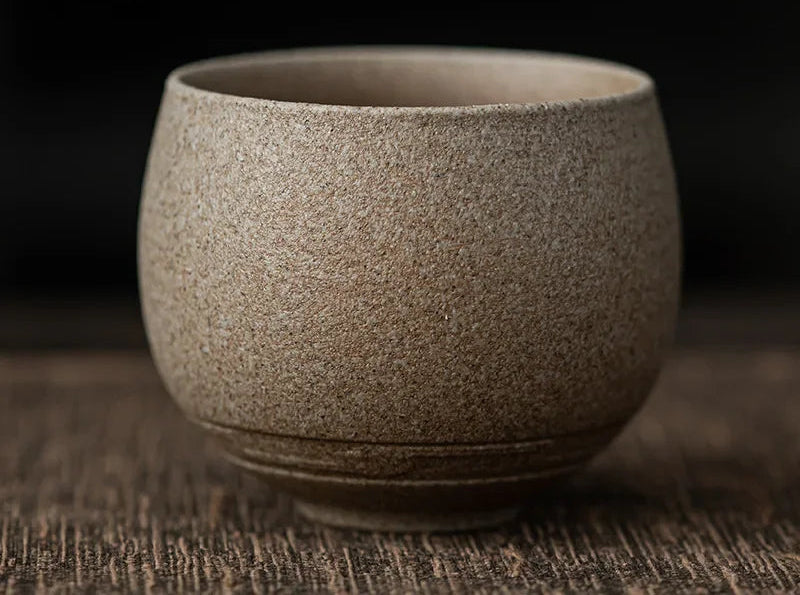 Japanese-Style Pottery Cup |            Rustic Ceramic Craft