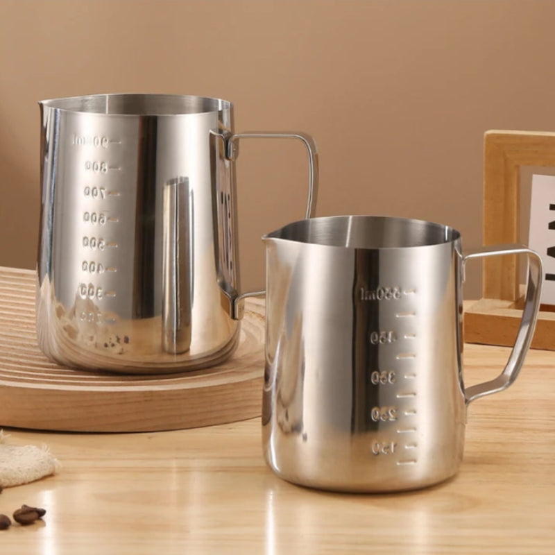 Stainless Steel Milk Frothing Pitcher | Barista Latte Jug